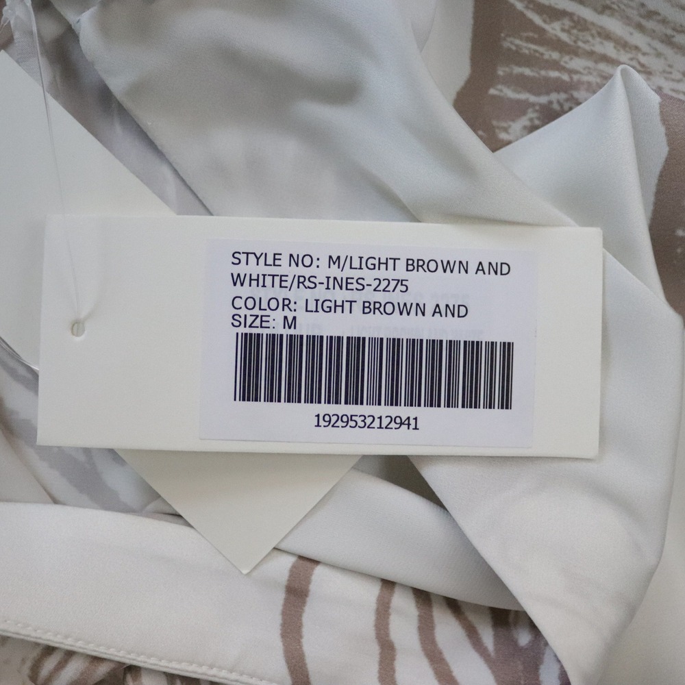 NWT Rococo Sand Ines Maxi Long Skirt Medium Light Brown White Tropical Leaf - Picture 11 of 13